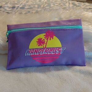 Wanderlust Purple and Teal Cosmetic Bag